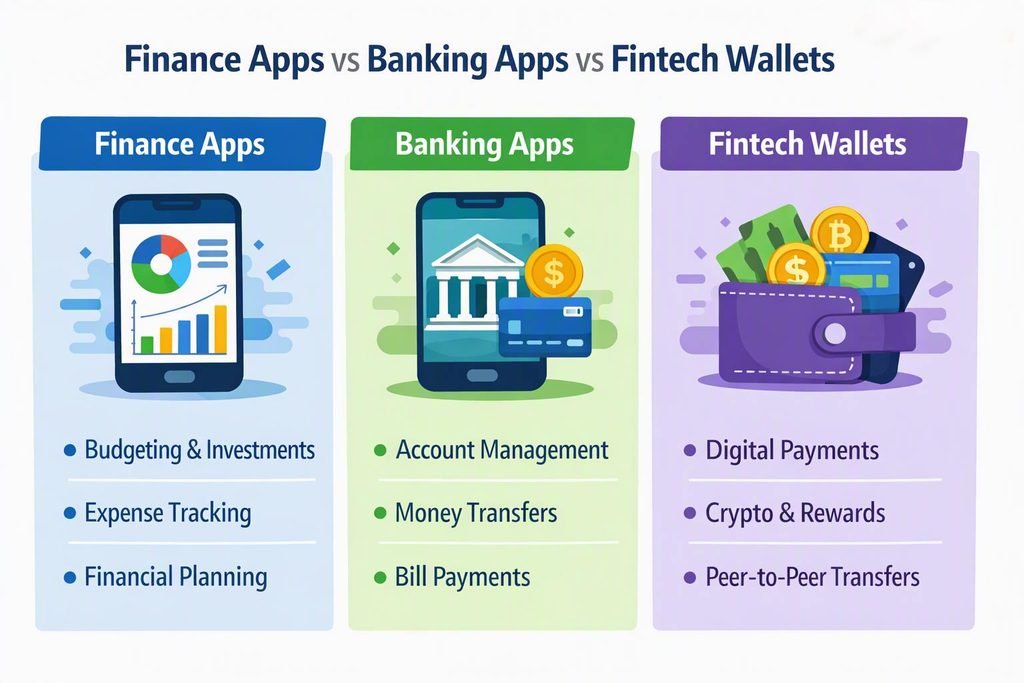 Best Finance Apps in Dubai in 2026 7 Top Picks to Compare - Finance Apps vs Banking Apps vs Fintech Wallets